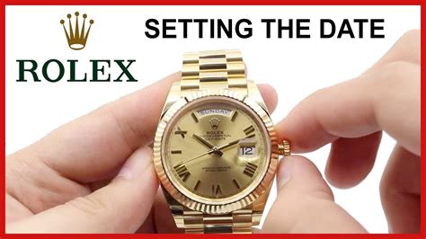 how to set a rolex watch|rolex setting date and time.